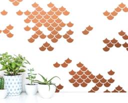 Mermaid Scale Wall Decals - Nursery Decals, Geometric Modern Unique Decor