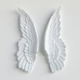 Faux Taxidermy Mini Angel Wings - Wall Decor White Ang01 - thumbnail 1