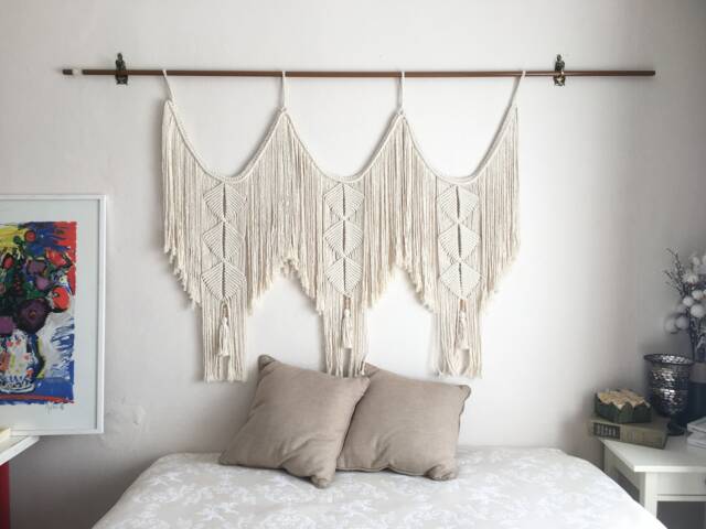 Home Decor Wall Art For Bedroom, Macrame Hanging, Headboard - image 1