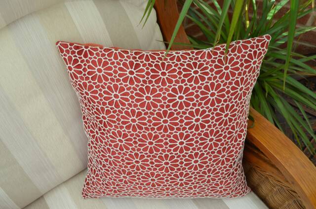 Decorative Pillow Cover, Red Pillowcase, Mother's Day Gift, Handmade Throw Pillow, Accent Case, Pillowcase - image 1