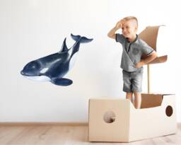 Killer Whale Wall Decal Ocean Sea Life Removable Fabric Sticker