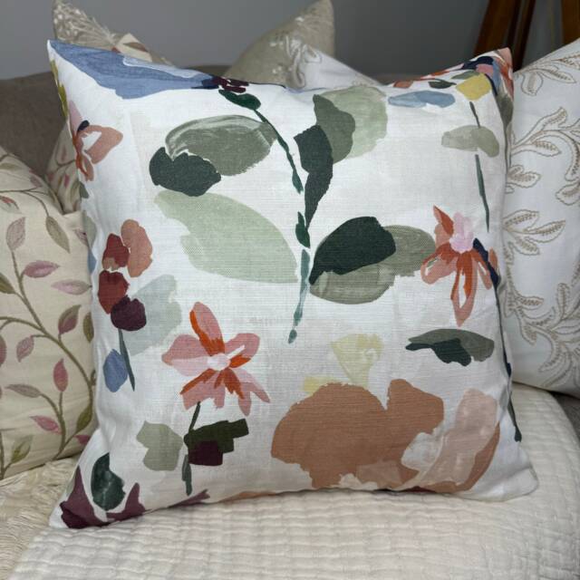 Floral Pillow Cover, Decorative Cushion Cover - Throw Double Sided Countryside Home, Square For Chair - image 1