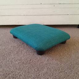 Low Footstool Handmade Multicolor Ottoman, Desk Footrest - 7.5cm - thumbnail 4