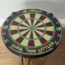 Luke Littler Dartboard Coffee Table - Black Target The Nuke - thumbnail 2