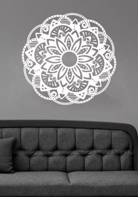 Mandala Flower Wall Decal Removable Vinyl Yoga Decor 1828 - image 1