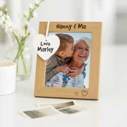 Nanny & Me Photo Frame, Personalised Plaque & Picture Frame Gift, Grandma Present
