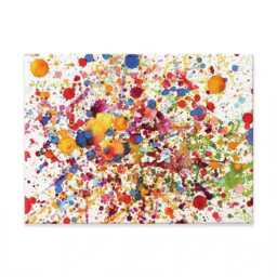 Paint Splash Canvas Print, Colorful Abstract Wall Art - thumbnail 1