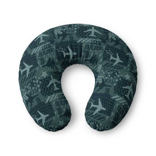 Airplane Pattern Nursing Pillow Cover - Travel Baby Aviation Print - image 1