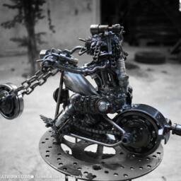 Metal Hunter Rider Type Iii - Medium Item/Recycle Sustainable Sculpture Art - thumbnail 3
