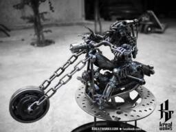 Metal Hunter Rider Type Iii - Medium Item/Recycle Sustainable Sculpture Art