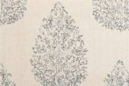 Kedara Leaf/Foliage Linen Pillow Cover in Indigo, Lemongrass, Or Aqua - thumbnail 2