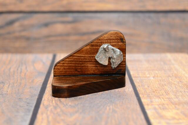 Kerry Blue Terrier - Wooden Candlestick With Dog, Souvenir, Decoration, Limited Edition, Collection - image 1