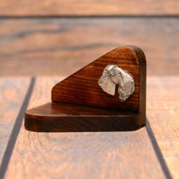 Kerry Blue Terrier - Wooden Candlestick With Dog, Souvenir, Decoration, Limited Edition, Collection - thumbnail 2