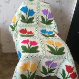 Granny Square Crochet Blanket...baby Blanket...colorful Knitting Patchwork Afghan...lap Blanket - thumbnail 3