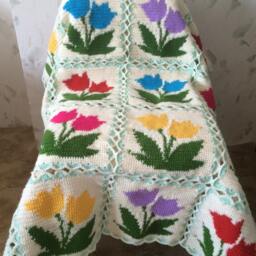 Granny Square Crochet Blanket...baby Blanket...colorful Knitting Patchwork Afghan...lap Blanket - thumbnail 2