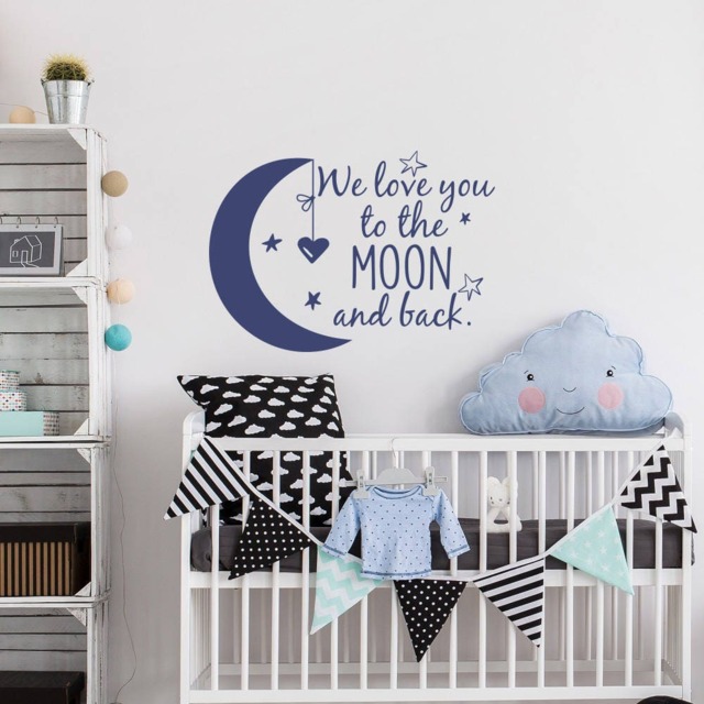 We Love You To The Moon & Back Wall Decal - Above Crib Art #146 - image 1