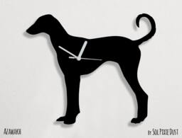 Azawakh Dog - Wall Clock Silhouette - thumbnail 1
