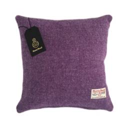 Harris Tweed Cushion Cover - Double Sided With Concealed Zip Violet/Lilac Purple 100% Wool All Sizes Available