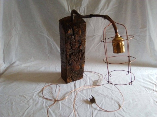 Vintage Industrial Desk Lamp With Recycled Materials - image 1