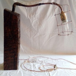 Vintage Industrial Desk Lamp With Recycled Materials - thumbnail 2