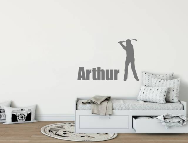 Personalised Golf Wall Sticker, Decal, Art, Boys Decor, Stickers, Decals, Lovers Gift - image 1