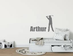 Personalised Golf Wall Sticker, Decal, Art, Boys Decor, Stickers, Decals, Lovers Gift