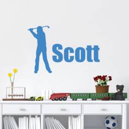 Personalised Golf Wall Sticker, Decal, Art, Boys Decor, Stickers, Decals, Lovers Gift - thumbnail 2
