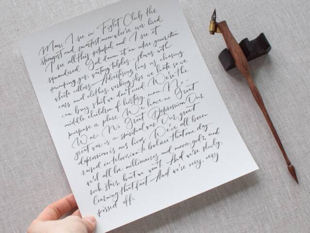 Custom Hand-Lettered Gift For Men Handwritten Quote Office Decor For Him Calligraphy Service Inspirational Keepsake - image 1