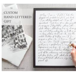 Custom Hand-Lettered Gift For Men Handwritten Quote Office Decor For Him Calligraphy Service Inspirational Keepsake - thumbnail 2