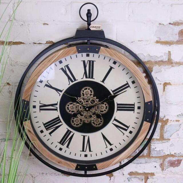 Industrial Large Cog Clock White & Gold - image 1