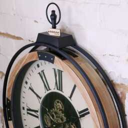 Industrial Large Cog Clock White & Gold - thumbnail 4
