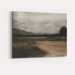 Atmospheric Highland Lake & Mountain Landscape in Earthy Tones Canvas Wall Art Print Decor Picture Ready To Hang - thumbnail 4