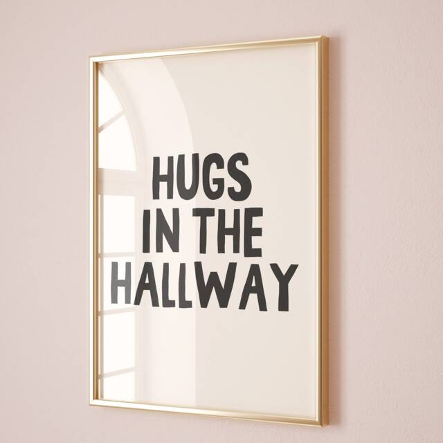 Hugs in The Hallway Art Print Family Home Decor - image 1