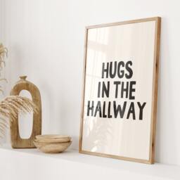 Hugs in The Hallway Art Print Family Home Decor - thumbnail 2