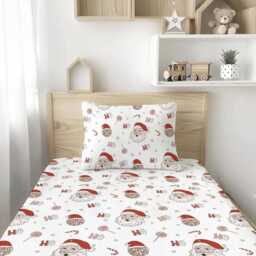 Christmas - Retro Santa , Bedding, Duvet Covers, Fitted Sheets, Festive Bedding, Kids Bedding - thumbnail 2