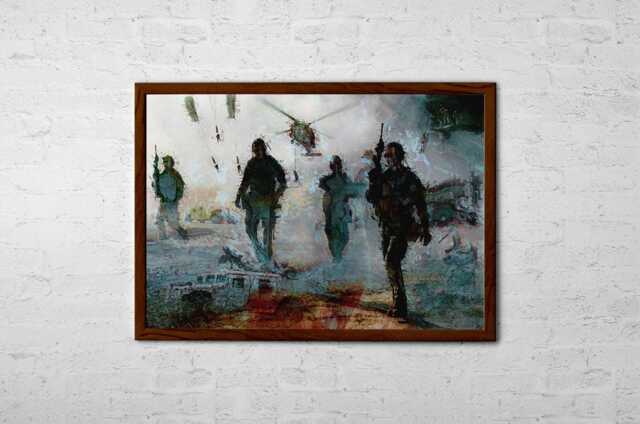 Navy Seals Watercolor Art Print - Patriotic Military Wall Decor - image 1