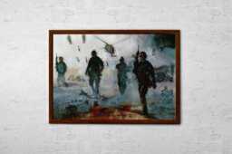 Navy Seals Watercolor Art Print - Patriotic Military Wall Decor - thumbnail 1