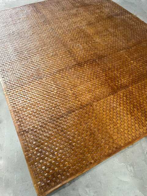 "Woven Saddle Leather Rug - ""Guemes" - image 1