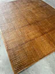 "Woven Saddle Leather Rug - ""Guemes" - thumbnail 1