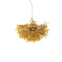 Chandelier With Yellow Flowers For Dining Room, Living Room - thumbnail 3