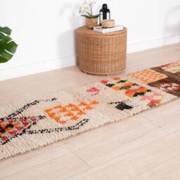 Moroccan Runner Rug 2x10 Ft, Vintage Berber Runner, Handwoven Wool Rug, Tribal Bohemian Hallway 66x305 cm - thumbnail 3