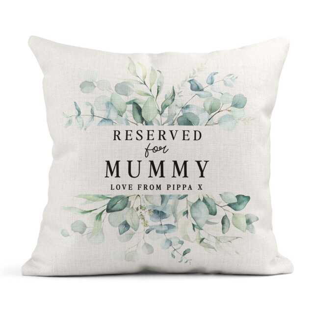 Personalised Cushion For Mummy, Floral Eucalyptus Mummy - image 1