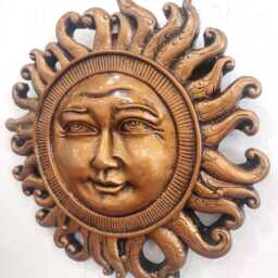Celestial Sun Sculpture Wall Plaque Home Garden Decor - thumbnail 2
