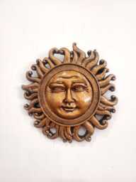 Celestial Sun Sculpture Wall Plaque Home Garden Decor - thumbnail 1