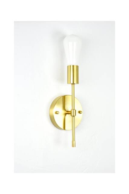 Brass Torch Wall Sconce - Single Lamp Fixture Vanity Lighting Bathroom Kitchen Restaurant Led Or Antique - image 1