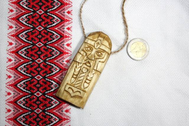 Thor Wooden Home Talisman. Handmade Wood Carving. Scandinavian Viking - image 1