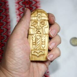 Thor Wooden Home Talisman. Handmade Wood Carving. Scandinavian Viking - thumbnail 4