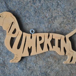 Choice Custom Name Dog Ornament Wooden Hand Cut Christmas Tree Decoration - thumbnail 2