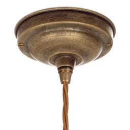 Walcot Glass Pendant Light, Antiqued Brass Kitchen Island Lighting - thumbnail 4