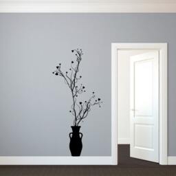 Organic Floral Vines - Wall Decal Custom Vinyl Art Stickers - thumbnail 2